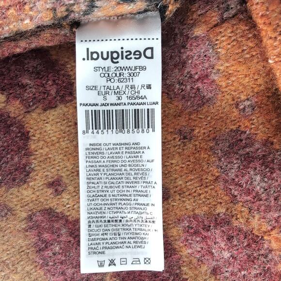 Desigual Arezzo Chunky Oversized Open Cardigan Sweater w Pockets - Size XS - NWT - Picture 7 of 15